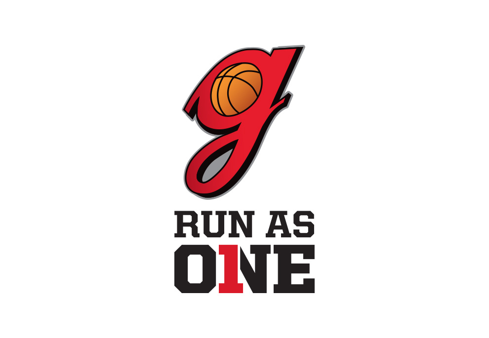 UGA Women's Basketball Run as One Logo