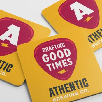 Athentic Brewing Company coasters
