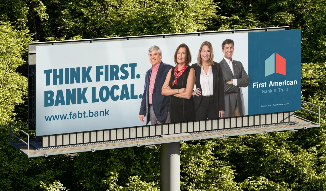 First American Bank & Trust billboard