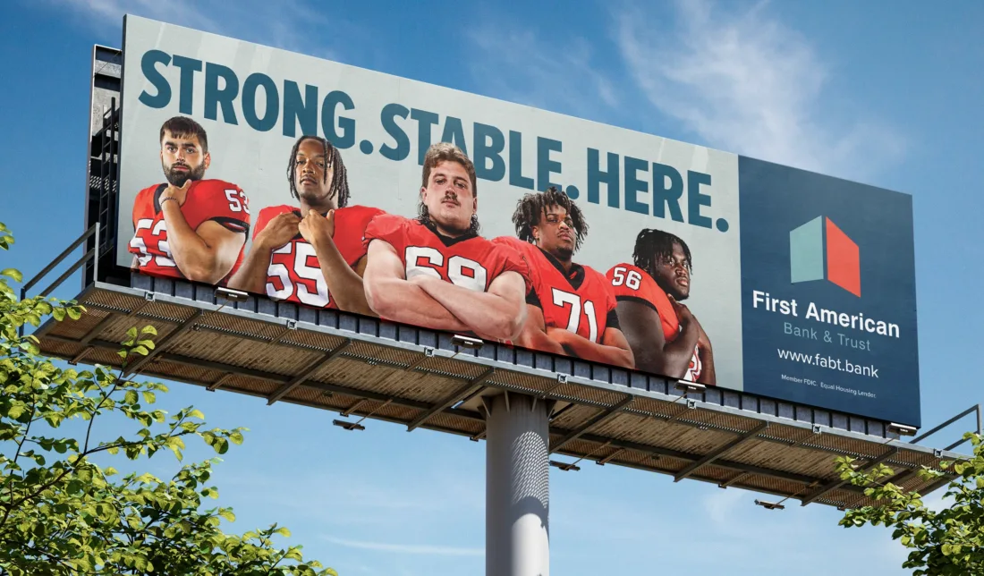First American Bank & Trust billboard